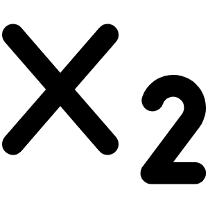 Text Subscript Bold Icon from Phosphor Bold Set