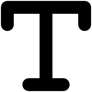 Text T Bold Icon from Phosphor Bold Set