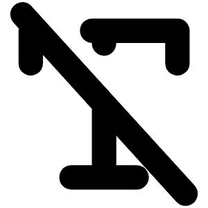 Text T Slash Bold Icon from Phosphor Bold Set
