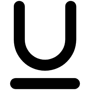 Text Underline Bold Icon from Phosphor Bold Set