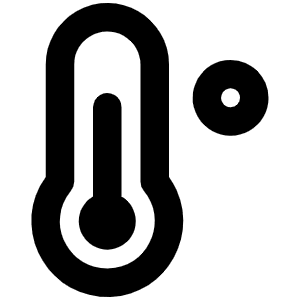 Thermometer Bold Icon from Phosphor Bold Set