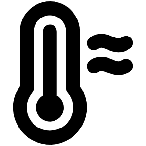 Thermometer Hot Bold Icon from Phosphor Bold Set