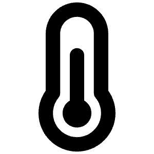 Thermometer Simple Bold Icon from Phosphor Bold Set