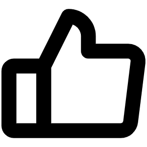 Thumbs Up Bold Icon from Phosphor Bold Set