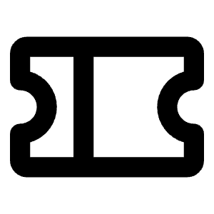 Ticket Bold Icon from Phosphor Bold Set