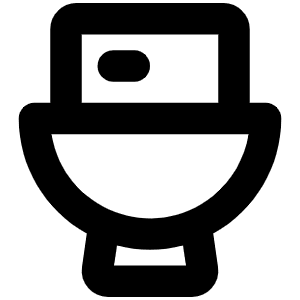 Toilet Bold Icon from Phosphor Bold Set
