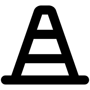 Traffic Cone Bold Icon from Phosphor Bold Set