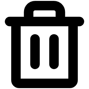 Trash Bold Icon from Phosphor Bold Set