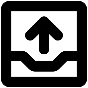 Tray Arrow Up Bold Icon from Phosphor Bold Set