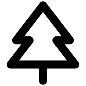 Tree Evergreen Bold Icon from Phosphor Bold Set