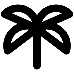 Tree Palm Bold Icon from Phosphor Bold Set