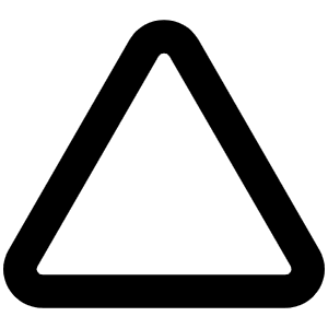 Triangle Bold Icon from Phosphor Bold Set