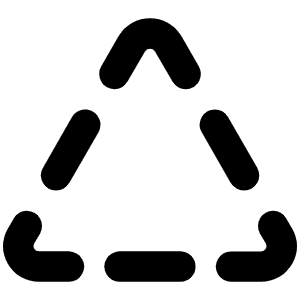Triangle Dashed Bold Icon from Phosphor Bold Set