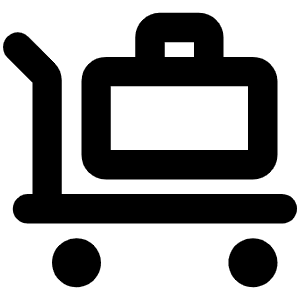 Trolley Suitcase Bold Icon from Phosphor Bold Set
