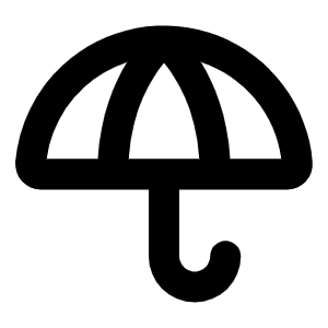 Umbrella Bold Icon from Phosphor Bold Set