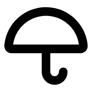 Umbrella Simple Bold Icon from Phosphor Bold Set