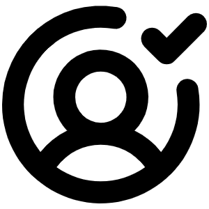 User Circle Check Bold Icon from Phosphor Bold Set