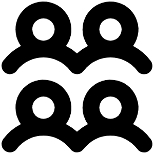 Users Four Bold Icon from Phosphor Bold Set