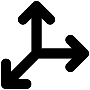 Vector Three Bold Icon from Phosphor Bold Set