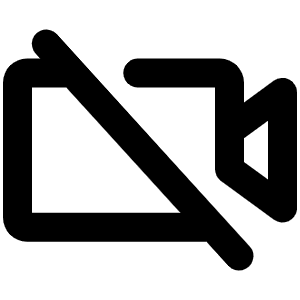 Video Camera Slash Bold Icon from Phosphor Bold Set