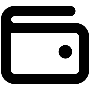 Wallet Bold Icon from Phosphor Bold Set