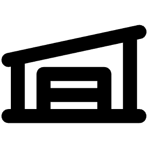 Warehouse Bold Icon from Phosphor Bold Set