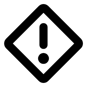 Warning Diamond Bold Icon from Phosphor Bold Set
