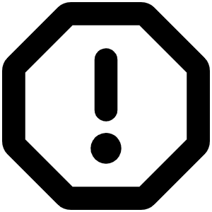 Warning Octagon Bold Icon from Phosphor Bold Set
