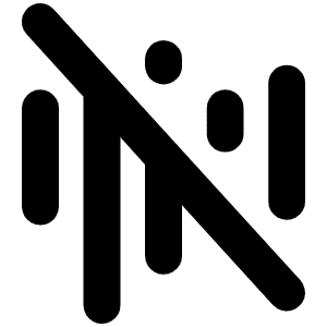 Waveform Slash Bold Icon from Phosphor Bold Set