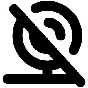 Webcam Slash Bold Icon from Phosphor Bold Set