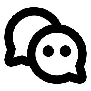 Wechat Logo Bold Icon from Phosphor Bold Set