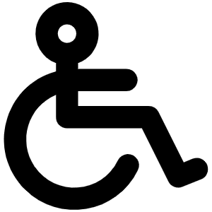 Wheelchair Bold Icon from Phosphor Bold Set