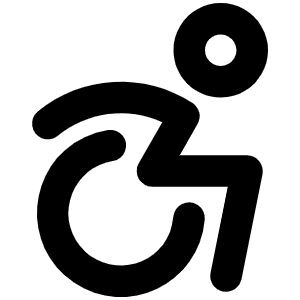 Wheelchair Motion Bold Icon from Phosphor Bold Set