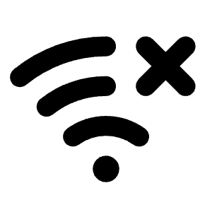 Wifi X Bold Icon from Phosphor Bold Set