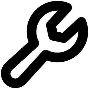 Wrench Bold Icon from Phosphor Bold Set