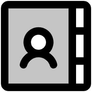 Address Book Tabs Duotone Icon from Phosphor Duotone Set