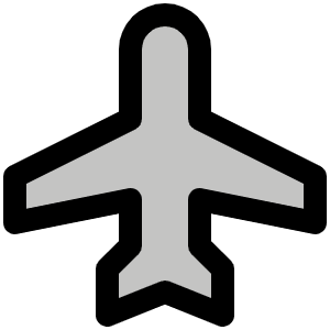 Airplane Duotone Icon from Phosphor Duotone Set