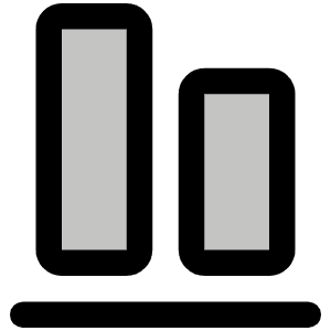 Align Bottom Duotone Icon from Phosphor Duotone Set