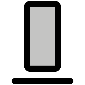 Align Bottom Simple Duotone Icon from Phosphor Duotone Set