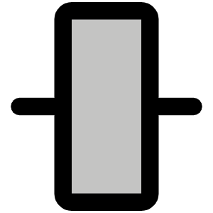 Align Center Vertical Simple Duotone Icon from Phosphor Duotone Set