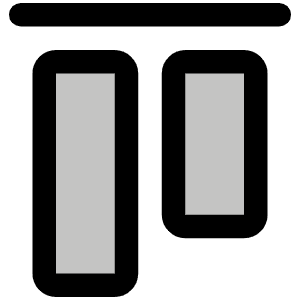 Align Top Duotone Icon from Phosphor Duotone Set