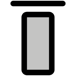 Align Top Simple Duotone Icon from Phosphor Duotone Set