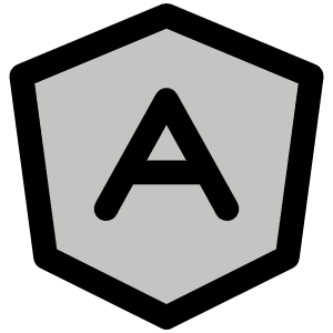Angular Logo Duotone Icon from Phosphor Duotone Set