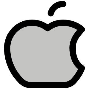 Apple Logo Duotone Icon from Phosphor Duotone Set