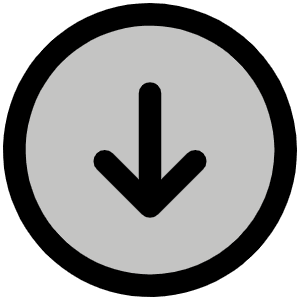 Arrow Circle Down Duotone Icon from Phosphor Duotone Set