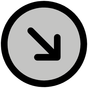 Arrow Circle Down Right Duotone Icon from Phosphor Duotone Set