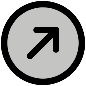 Arrow Circle Up Right Duotone Icon from Phosphor Duotone Set