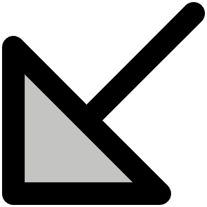 Arrow Down Left Duotone Icon from Phosphor Duotone Set