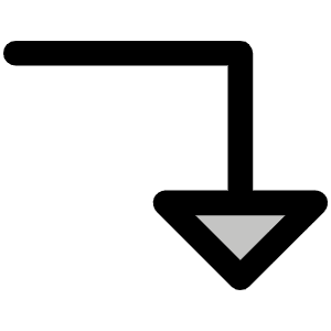 Arrow Elbow Right Down Duotone Icon from Phosphor Duotone Set