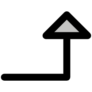 Arrow Elbow Right Up Duotone Icon from Phosphor Duotone Set